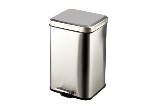 Papeleira Quadrada com pedal INOX Acetinado 6 L