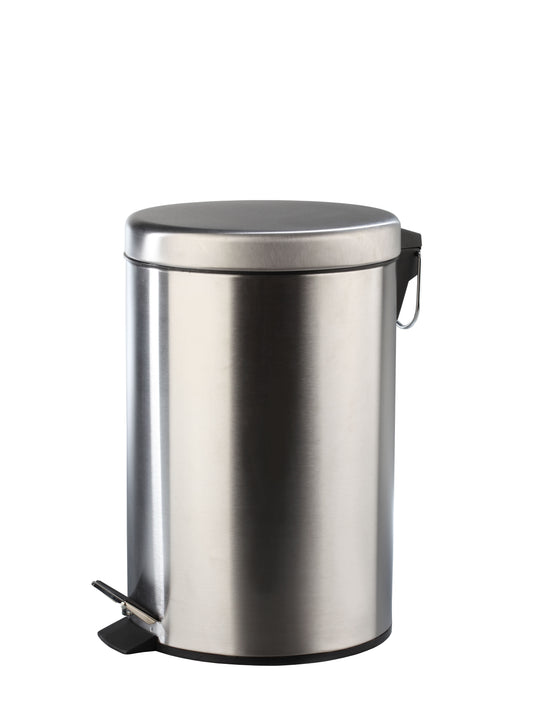 Papeleira Redonda com pedal INOX Acetinado 3 L