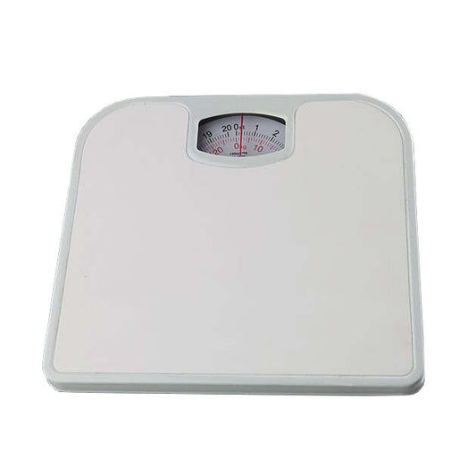 Balança Analógica  Quadrada ABS Branco