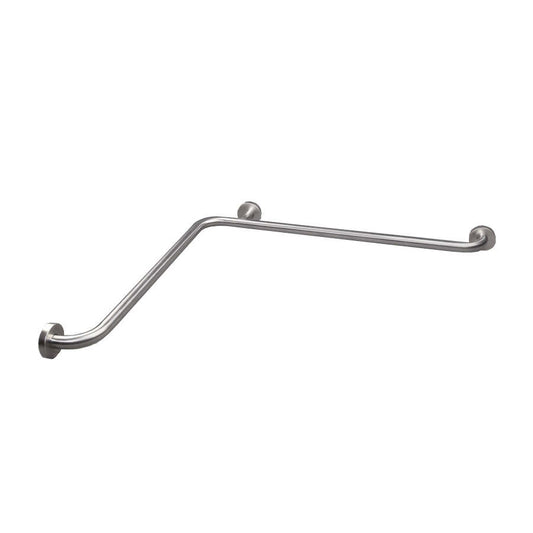 Barra Apoio Horizontal de canto Angulo 90º Inox Acetinado