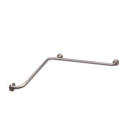 Barra Apoio Horizontal de canto Angulo 90º Inox Brilhante