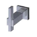 Cabide de Parede LINHA TECTIS Inox Escovado