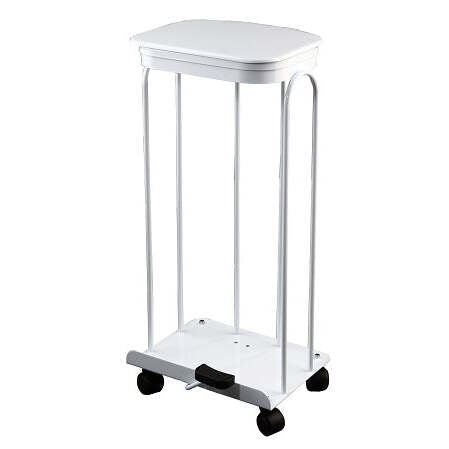 Carro Porta Sacos 80 L com Rodas Epoxi Branco
