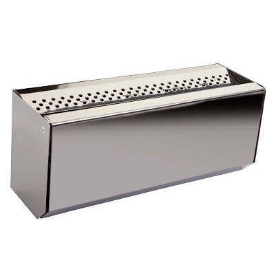 Cinzeiro Retangular de Parede Basculante Inox Acetinado
