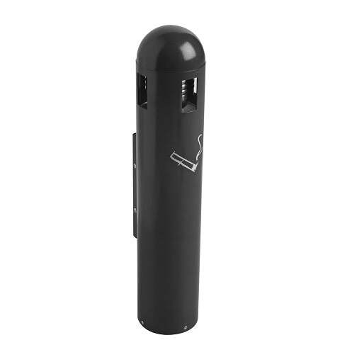 Cinzeiro Tubular TOTEM de Parede Aço Galvanizado Epóxi Preto 1 L