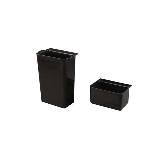 Conjunto de 2 Porta Objectos Plásticos Pretos para Carro Distribuição Plástico Cinza