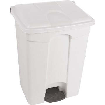 Contentor Branco com Pedal e Tampa Branca 70 L
