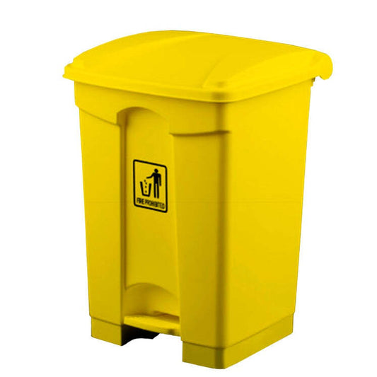 Contentor com Pedal HDPE Amarelo 45 L