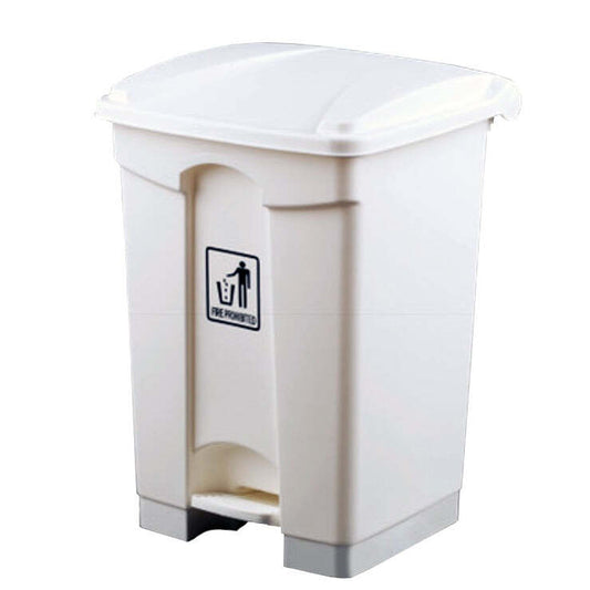 Contentor com Pedal HDPE Branco 45 L