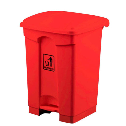 Contentor com Pedal HDPE Vermelho 45 L