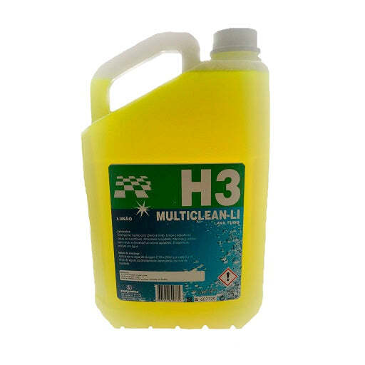 Detergente Lava Tudo H3 MULTICLEAN Limão  5 L