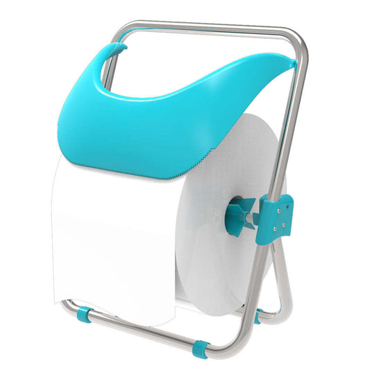 Dispensador Industrial de Bancada Azul para Rolos de Papel Industriais