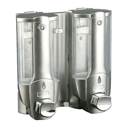 Dispensador Sabonete Liquido duplo HEAD & SHOWERLINE ABS Cromado 2 x 400 ml