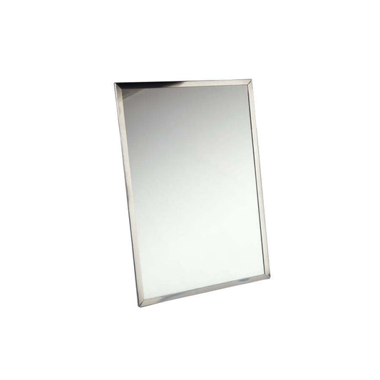Espelho de Parede Reclinável com Moldura Aço Inox 700 x 500