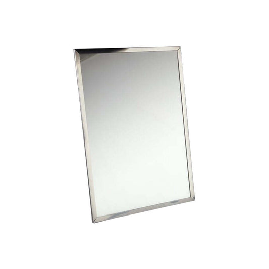 Espelho de Parede Reclinável com Moldura Aço Inox 800 x 600