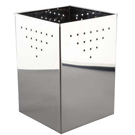 Papeleira de Interior Quadrada com Balde Interior Inox Brilhante 25 L