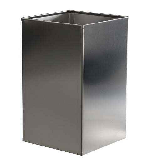 Papeleira de Interior Quadrada Inox Acetinado  10 L