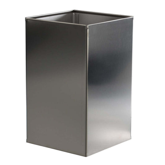Papeleira de Interior Quadrada Inox Brilhante  10 L