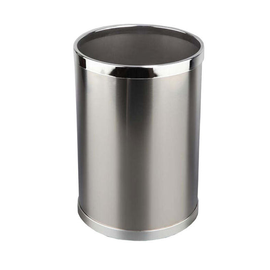 Papeleira de Interior Redonda Inox Acetinado 10 L