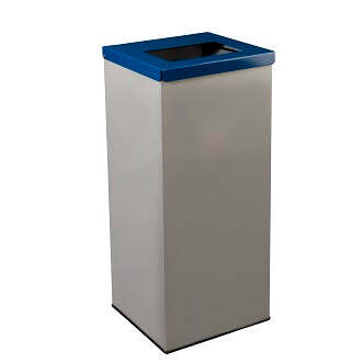 Papeleira de Reciclagem Retangular Azul 70 L