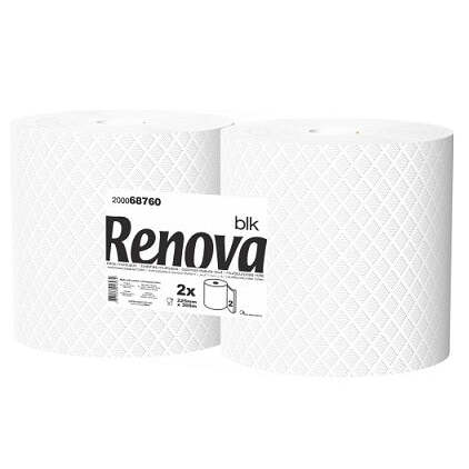 Rolo Industrial  Renova  folha dupla branco 2 rolos