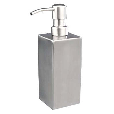 Saboneteira Liquida de Bancada STEELINE Quadrada Inox Acetinado 450 ml