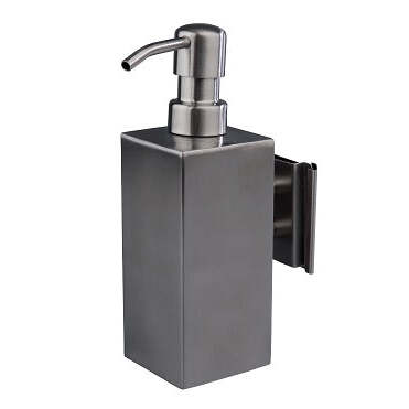 Saboneteira Liquida de Parede STEELINE Quadrada Inox Acetinado 450 ml