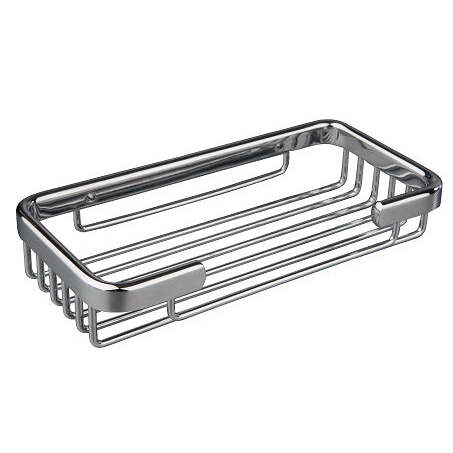Saboneteira Retangular de Parede Aluminio Brilhante 200 mm