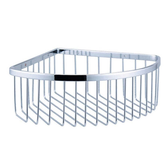 Saboneteira Triangular de Canto Funda Latão Cromado Brilhante  248 mm