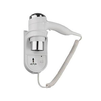 Secador Cabelo de Parede com Tomada HAITI Branco 1800 W